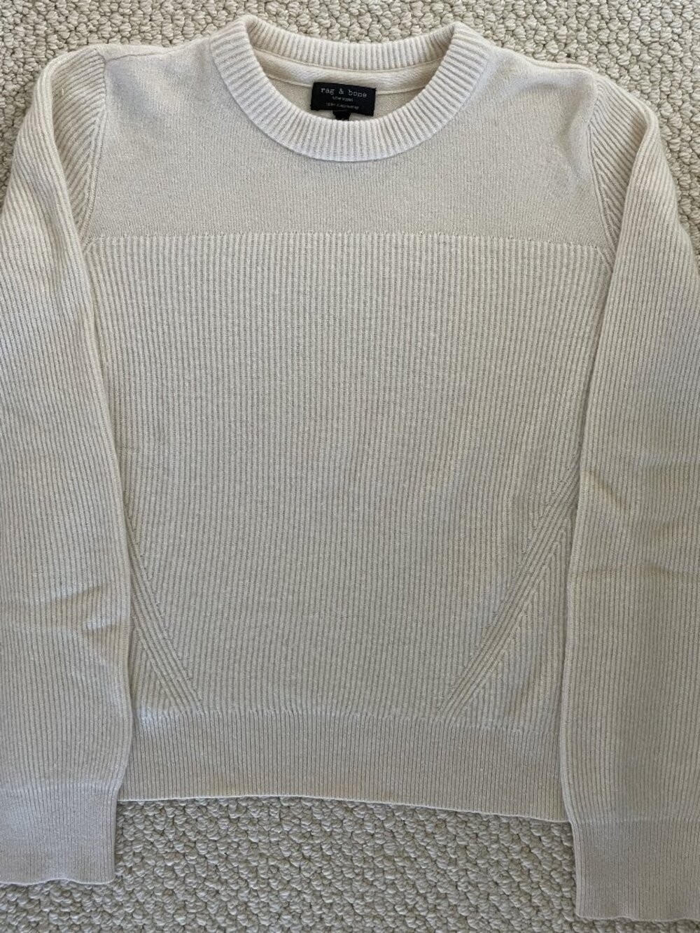 rag & bone Cashmere Ribbed Crewneck Sweater